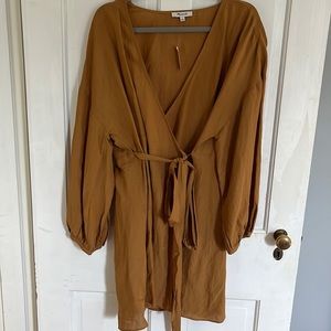 Antique Gold Madewell Wrap Dress